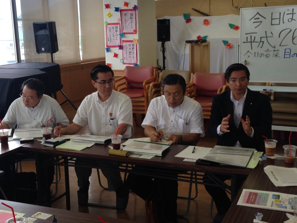 公明党メンバー3人の県議(笹岡・木村・中) 写真