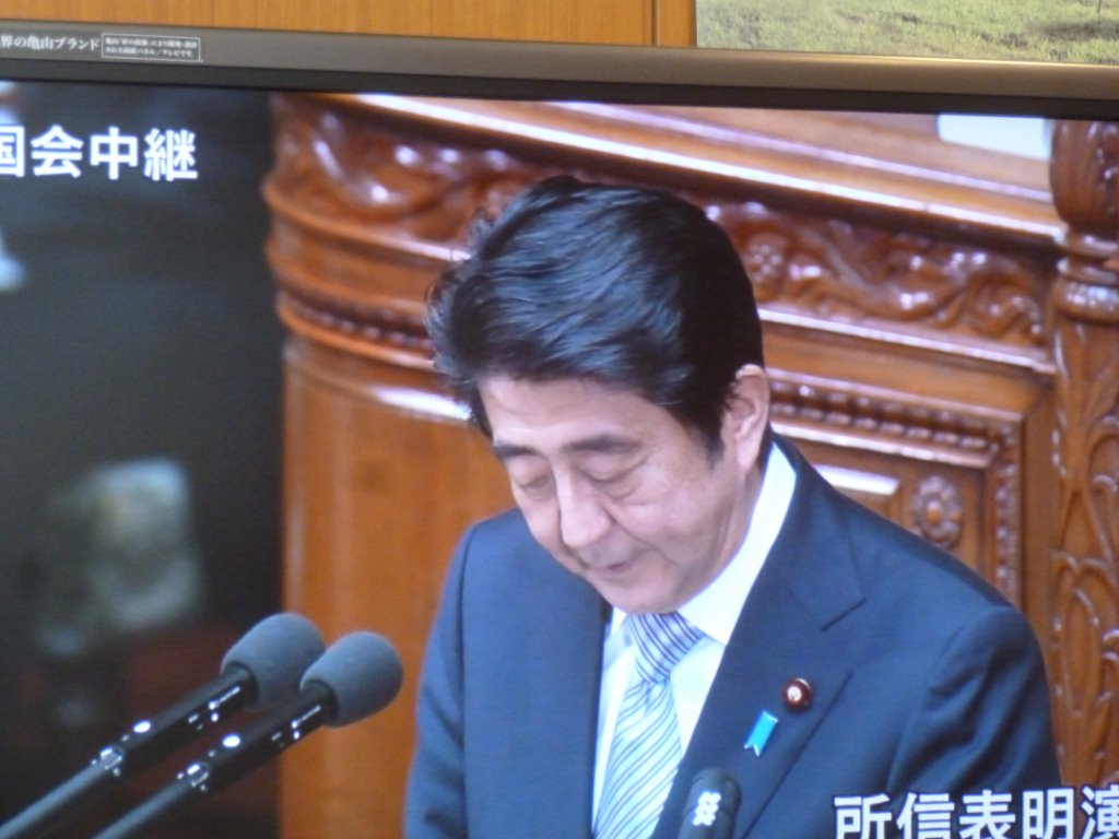 安倍総理所信 写真