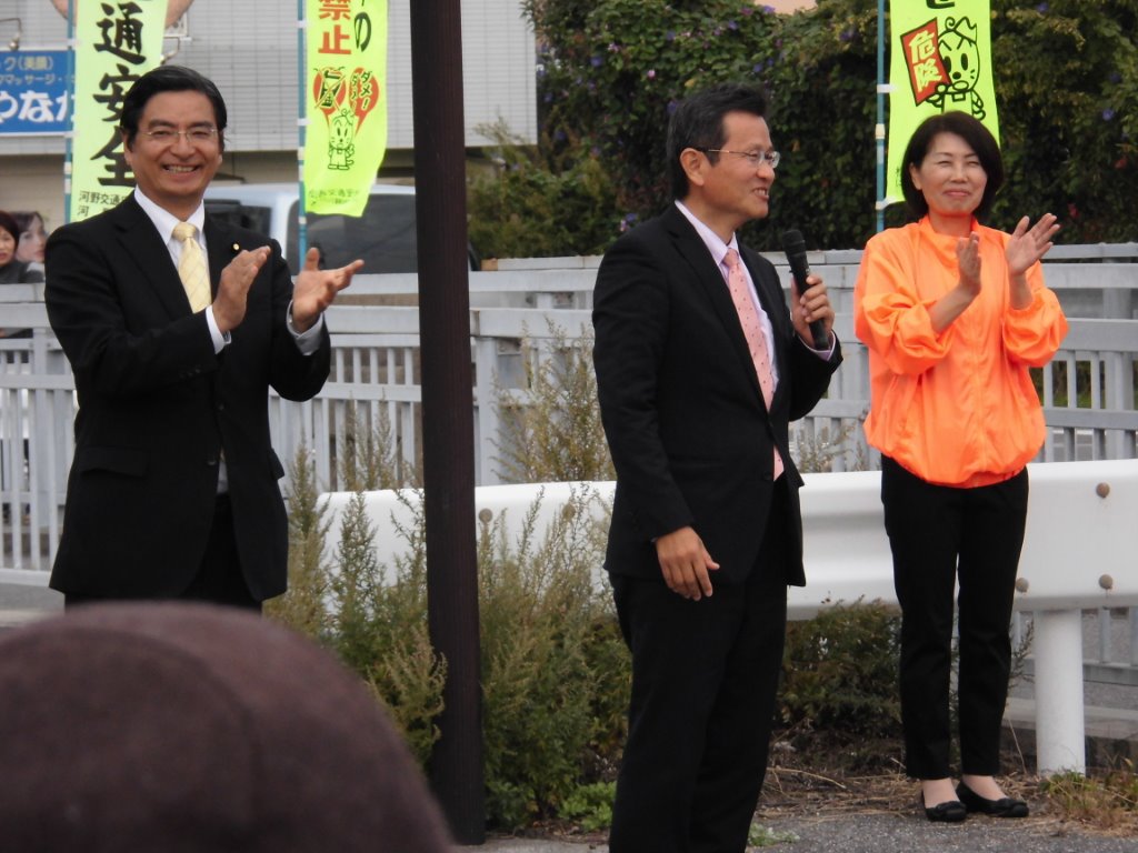 たきもと候補演説(北条地域にて) 写真