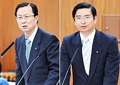 質問する木庭氏(左)、山本(博)=11日　参院厚労委