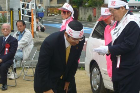 笠岡市議選風景(小山陣営)
