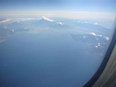 機上からの富士山