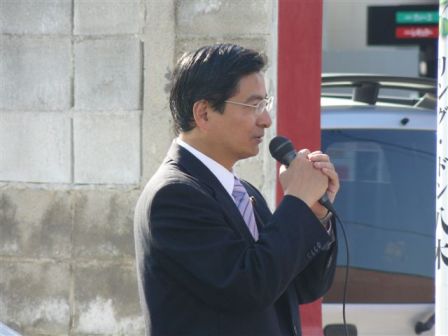 公明党の政策を訴える(小豆島町)