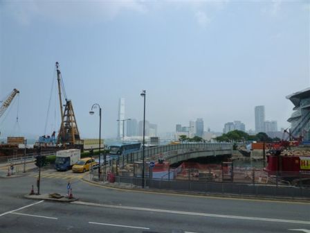 建築中の建物(香港早朝の風景)