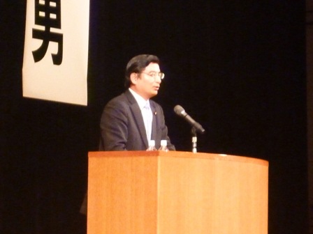 時局講演会で挨拶