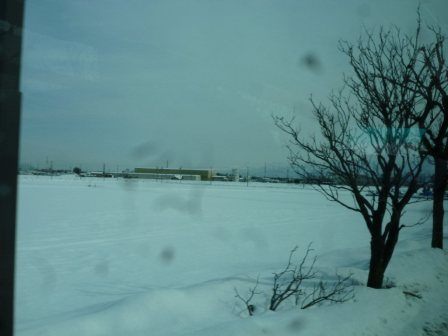 富山空港の近辺の風景