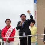 衆院選4日目。「徳島第１選挙区は後藤田正純候補」「比例区は公明党！」徳島県内での街宣活動②徳島県徳島市の様子4