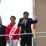 衆院選4日目。「徳島第１選挙区は後藤田正純候補」「比例区は公明党！」徳島県内での街宣活動②徳島県徳島市の様子7