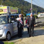 阿南市議選がスタート・新人「すえひさ晃一」候補の挑戦(徳島県阿南市)の様子4