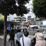 谷あい正明参院幹事長と愛媛県中予支部議員団との街頭演説会（愛媛県松山市）の様子5